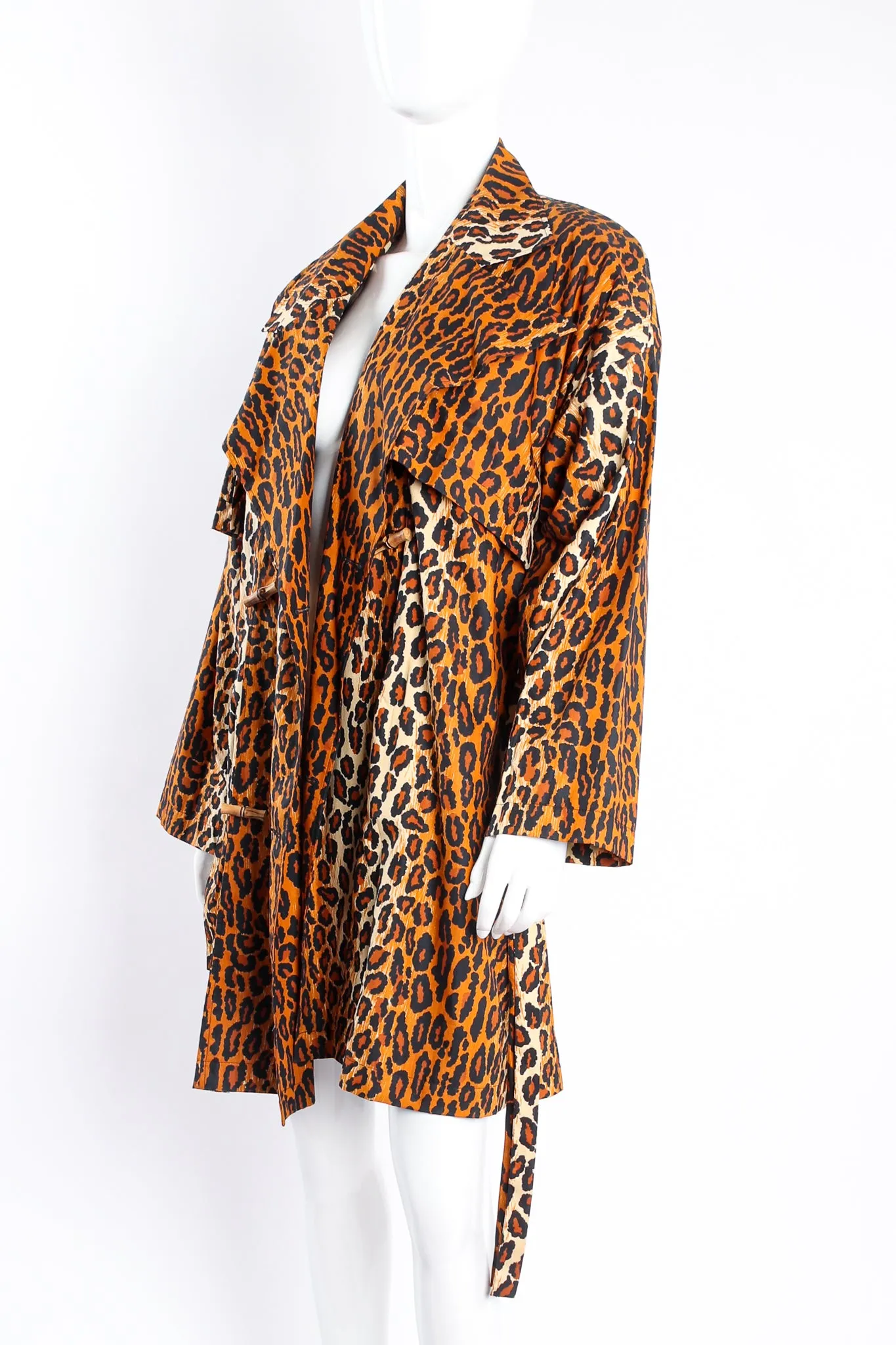 1989 S/S Short Leopard Trench Coat
