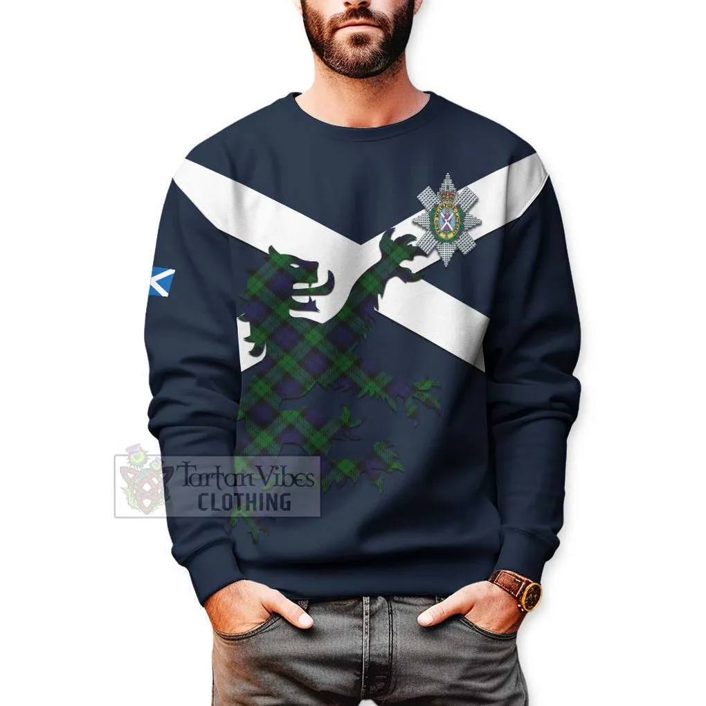 Black Watch Tartan Lion Rampant Sweatshirt  Proudly Display Your Heritage with Alba Gu Brath and Clan Name