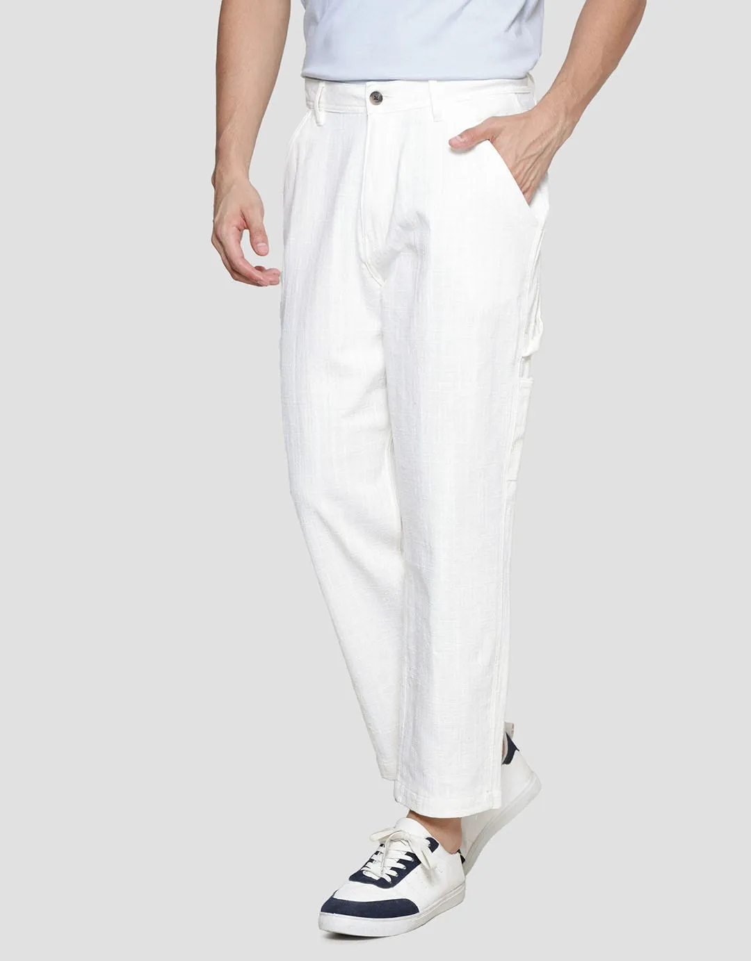 Details Linen Carpenter Ricky Fit Celana Panjang Pria