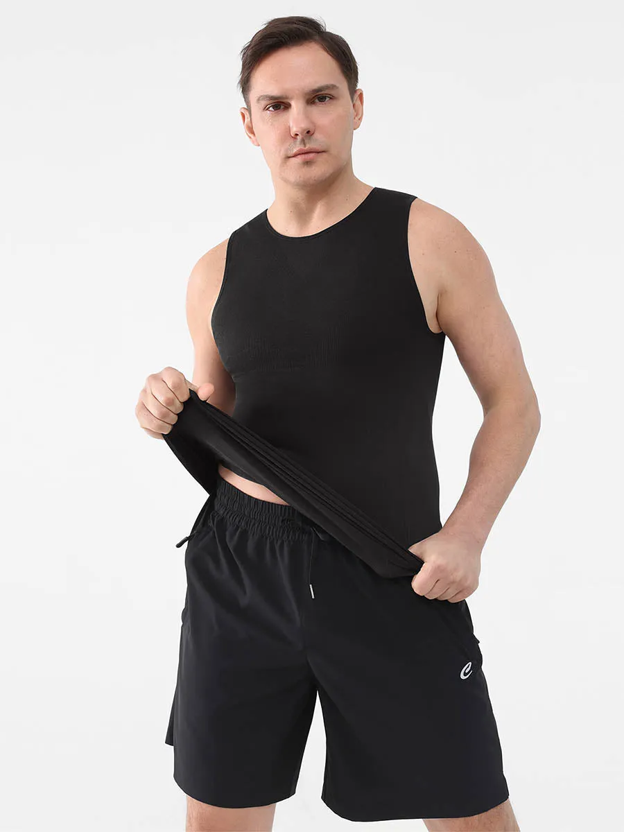 Gynecomastia Compression Tank Top Slimming Tummy Control