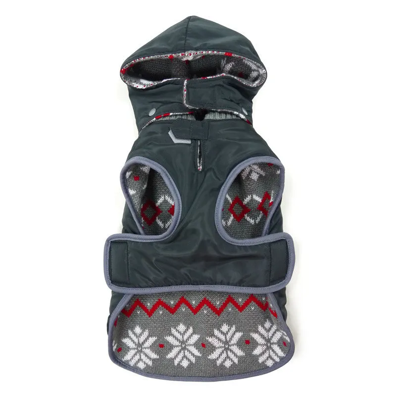 REVERSIBLE DOG SWEATER TRENCH COAT