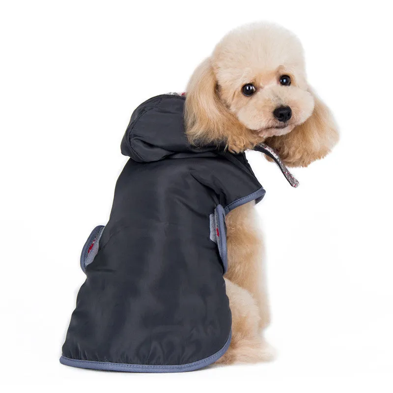 REVERSIBLE DOG SWEATER TRENCH COAT