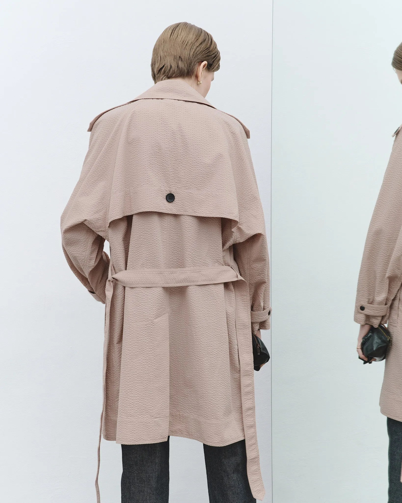 TEXTURED TRENCH COAT