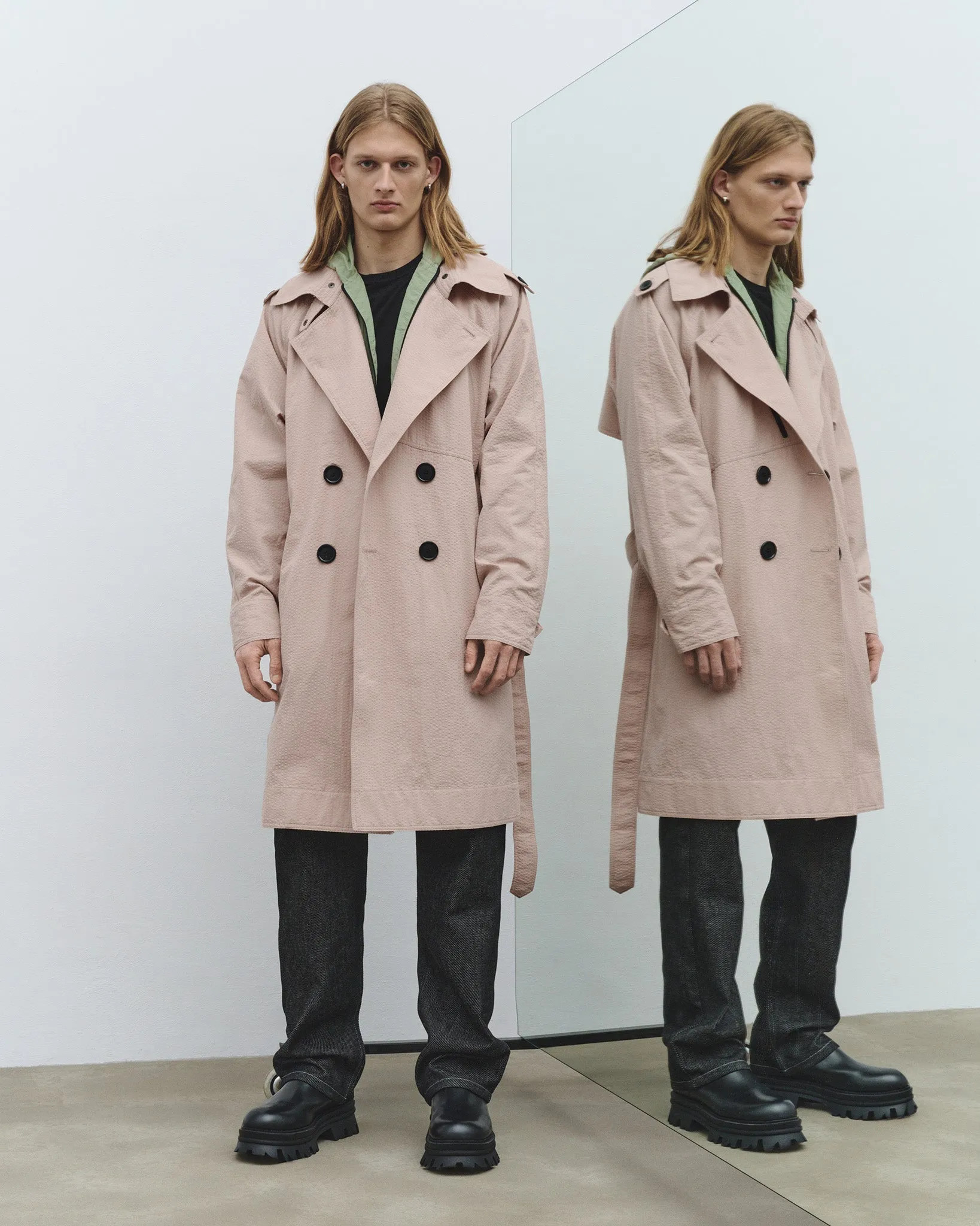 TEXTURED TRENCH COAT