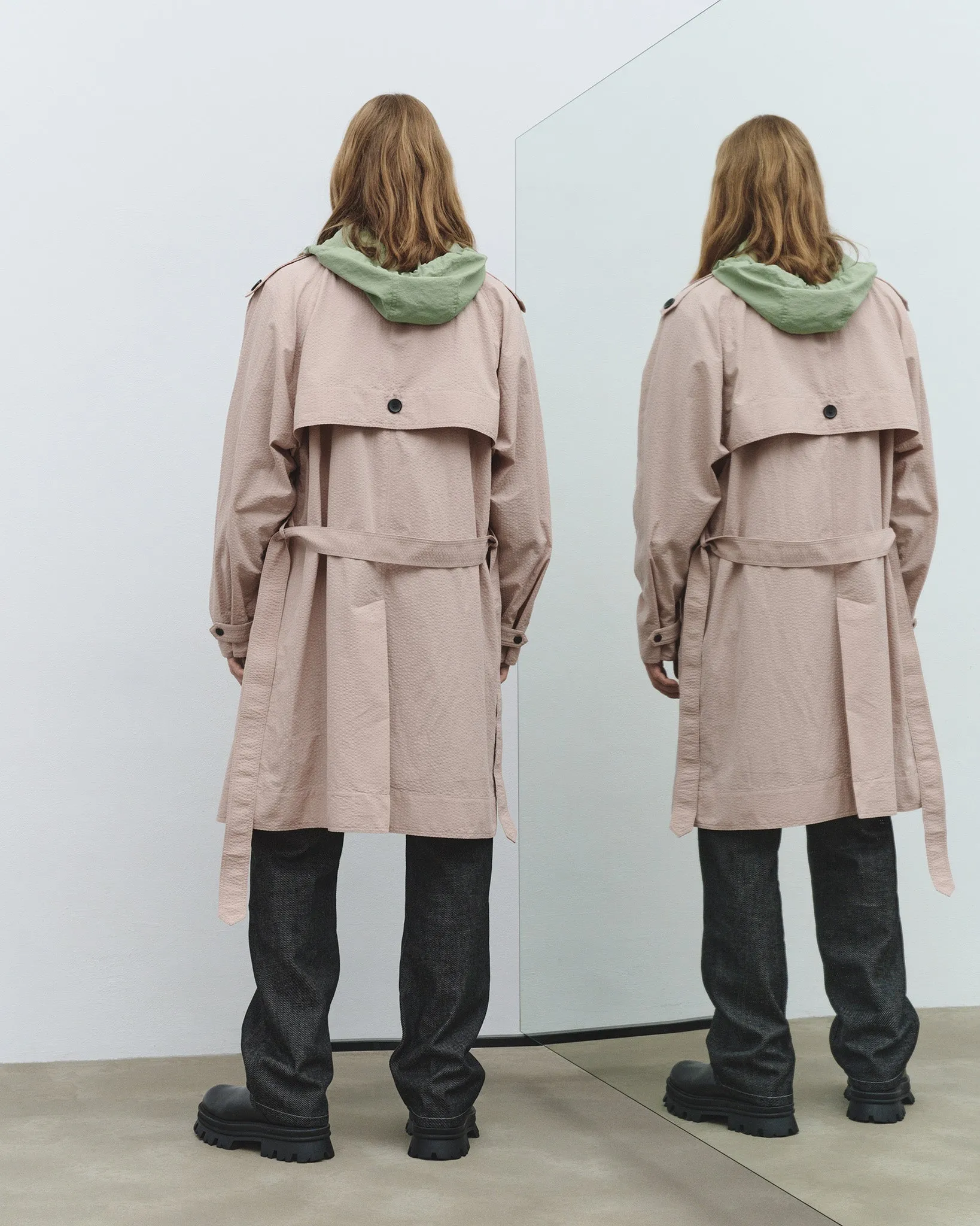 TEXTURED TRENCH COAT